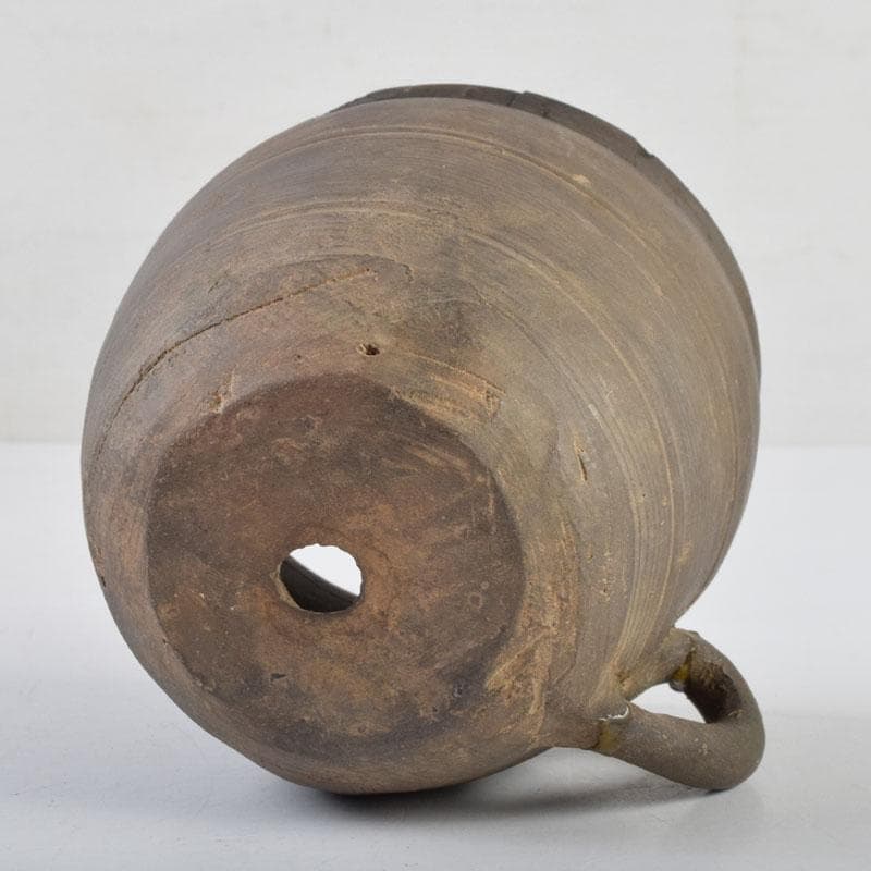 朝鮮美術　須恵器　新羅土器　新羅無細土　持ち手付壷　V　8924