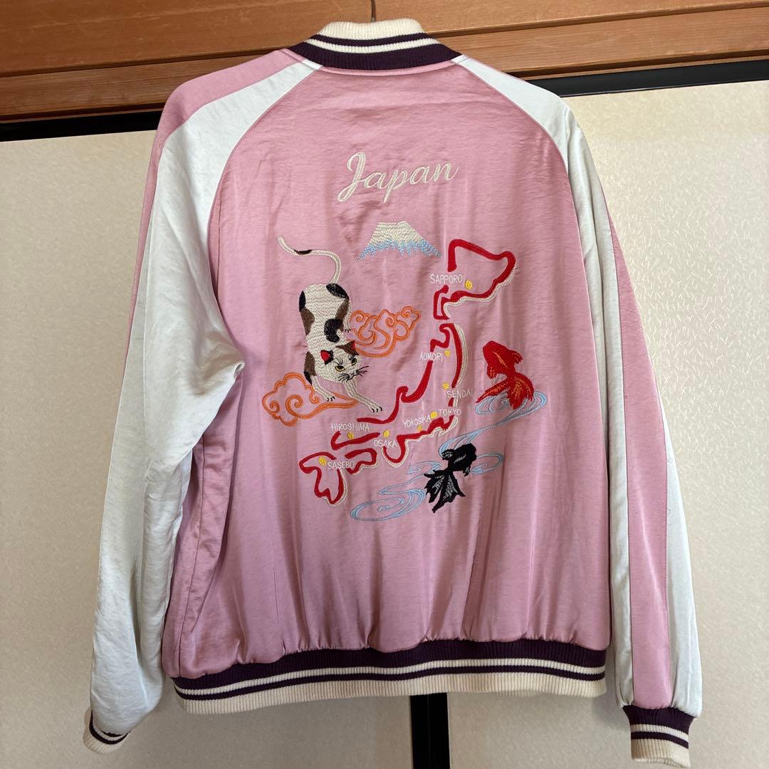 ヒューストン　猫モチーフスカジャン