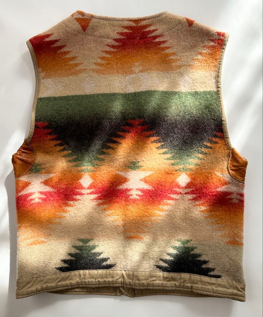 XL usa製 polo by ralph laurenネイティブ柄ウールベスト