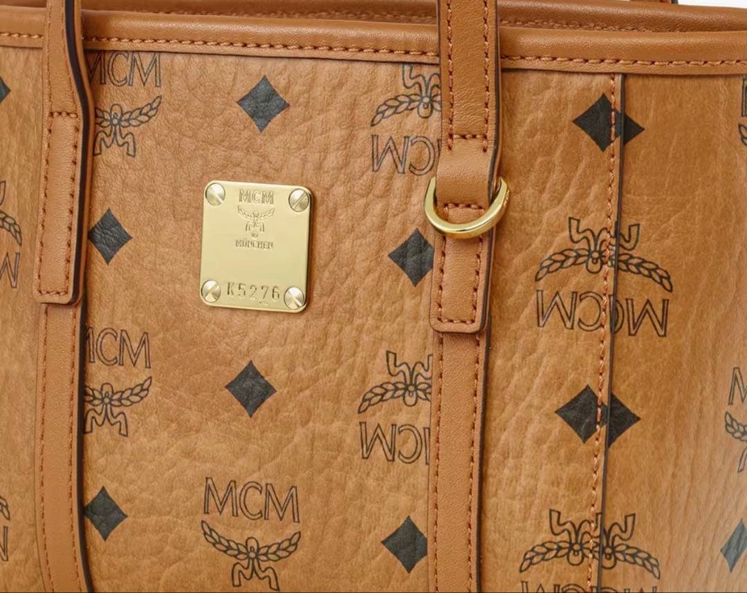 yuriMCMブラウンロゴプリントハンドバッグToni ショッパーバッグ2