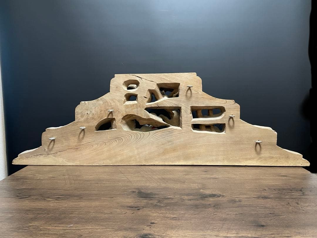 大型　蟇股　 彫刻 木彫　 彫刻工芸品　骨董品　幅131cm