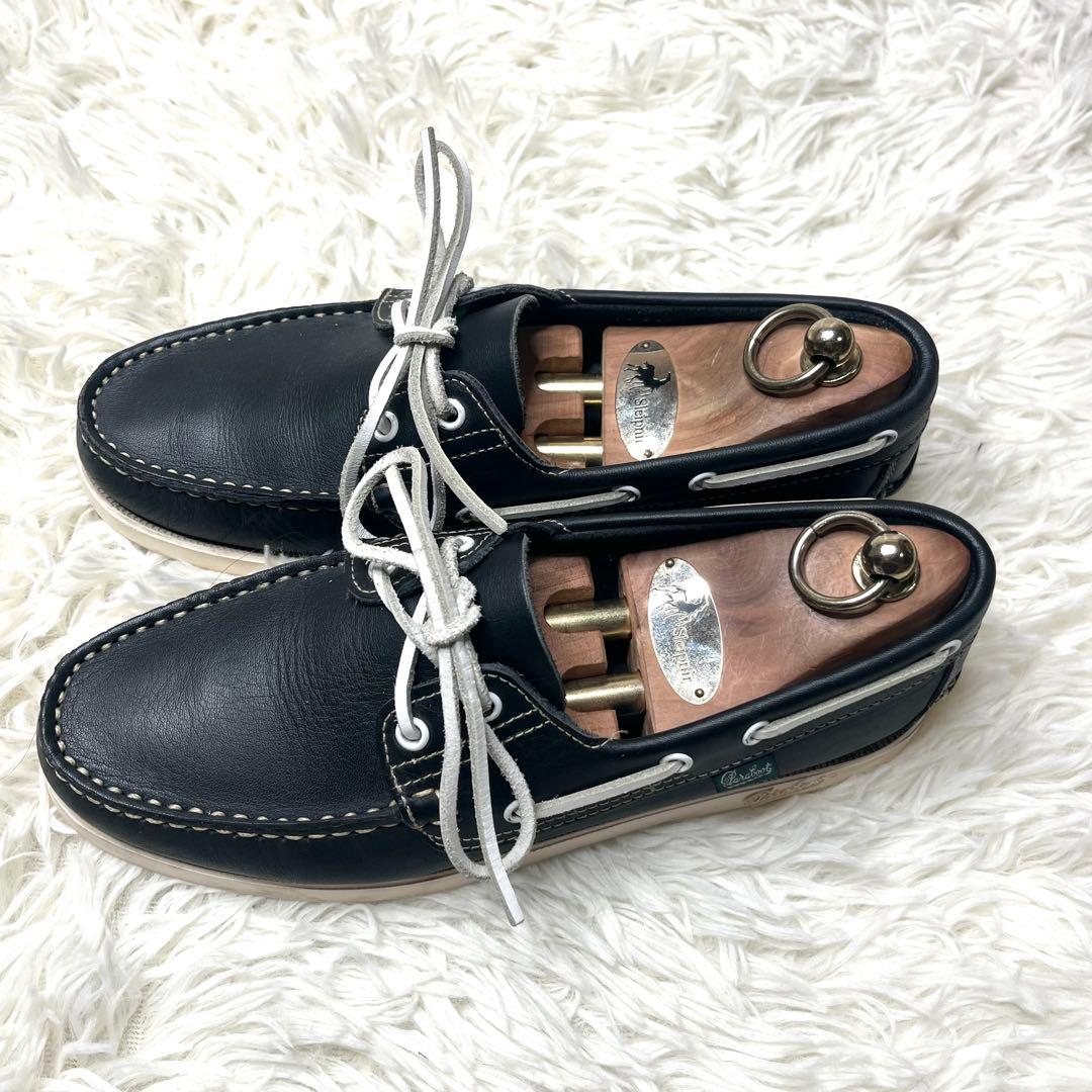 【美品】 パラブーツ デッキシューズ BARTH ネイビー 25.5cm