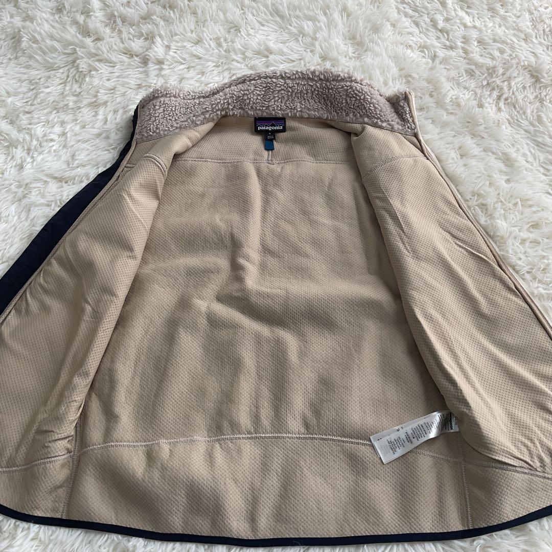 パタゴニア レトロ ベスト Sサイズ フリース ベージュxネイビー