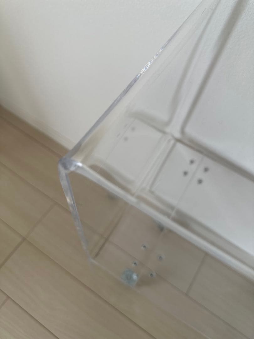 APTONEアプトン★クリアチェスト★透明アクリルキャスターラック