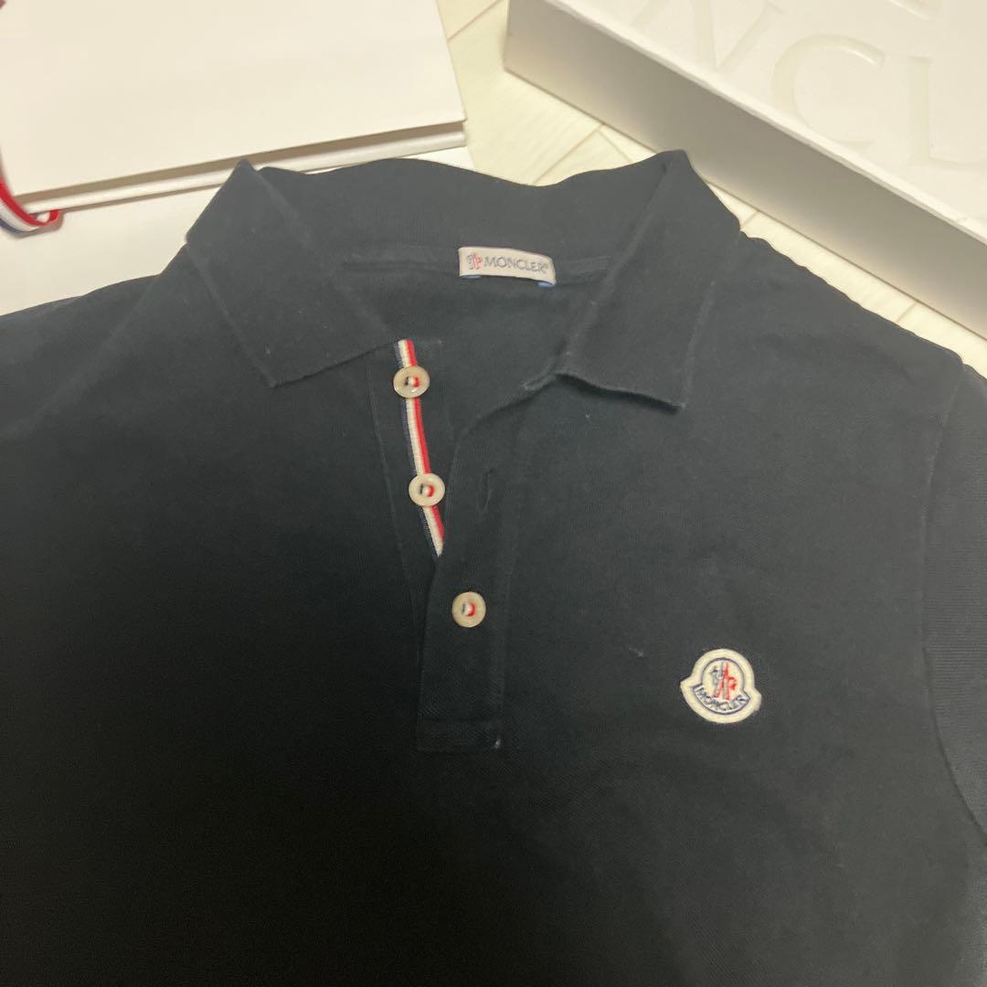 MONCLER ブラック メンズ ポロシャツ サイズS モンクレール