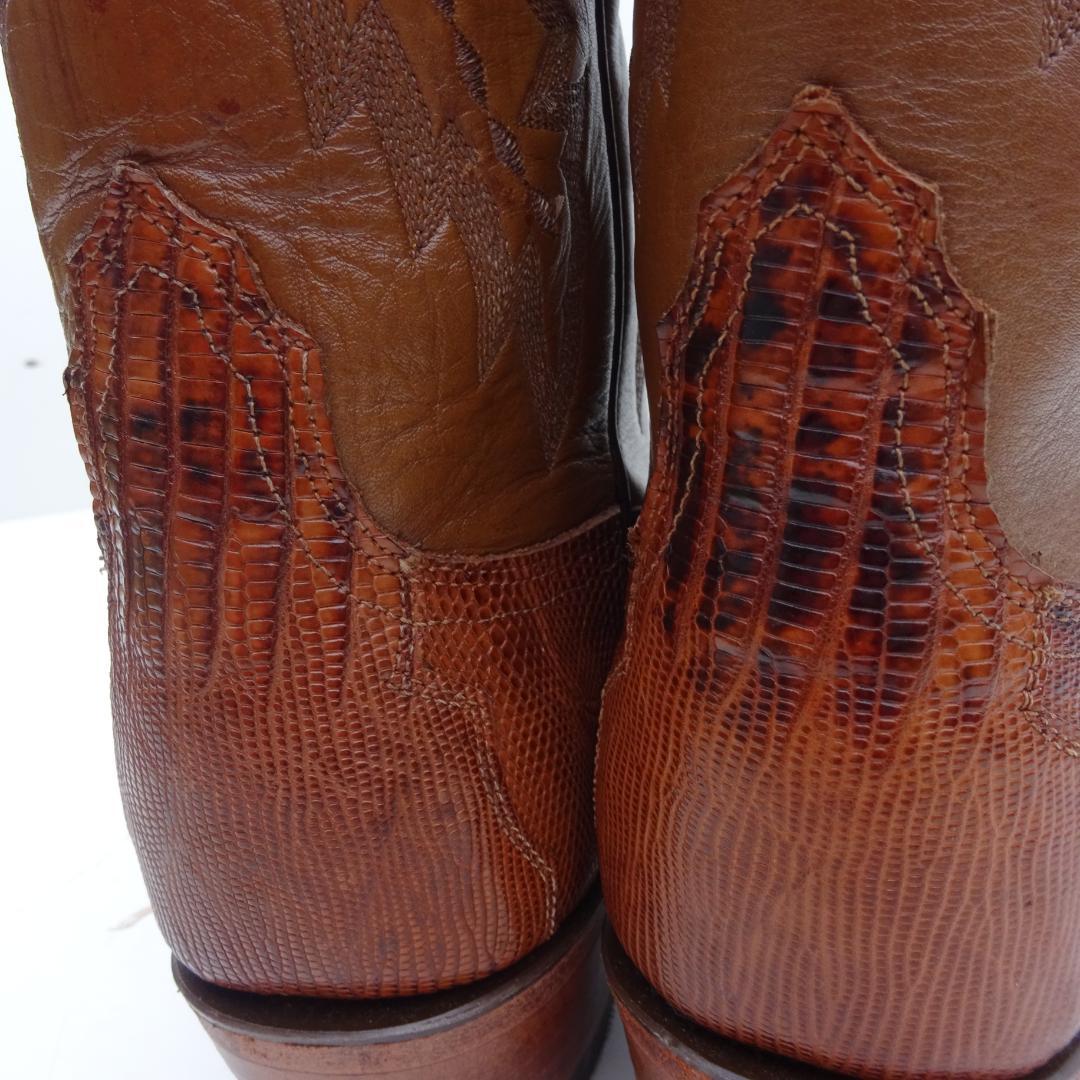 未使用ルケーシーLUCCHESE　2000リザードトカゲウエスタンブーツ9D