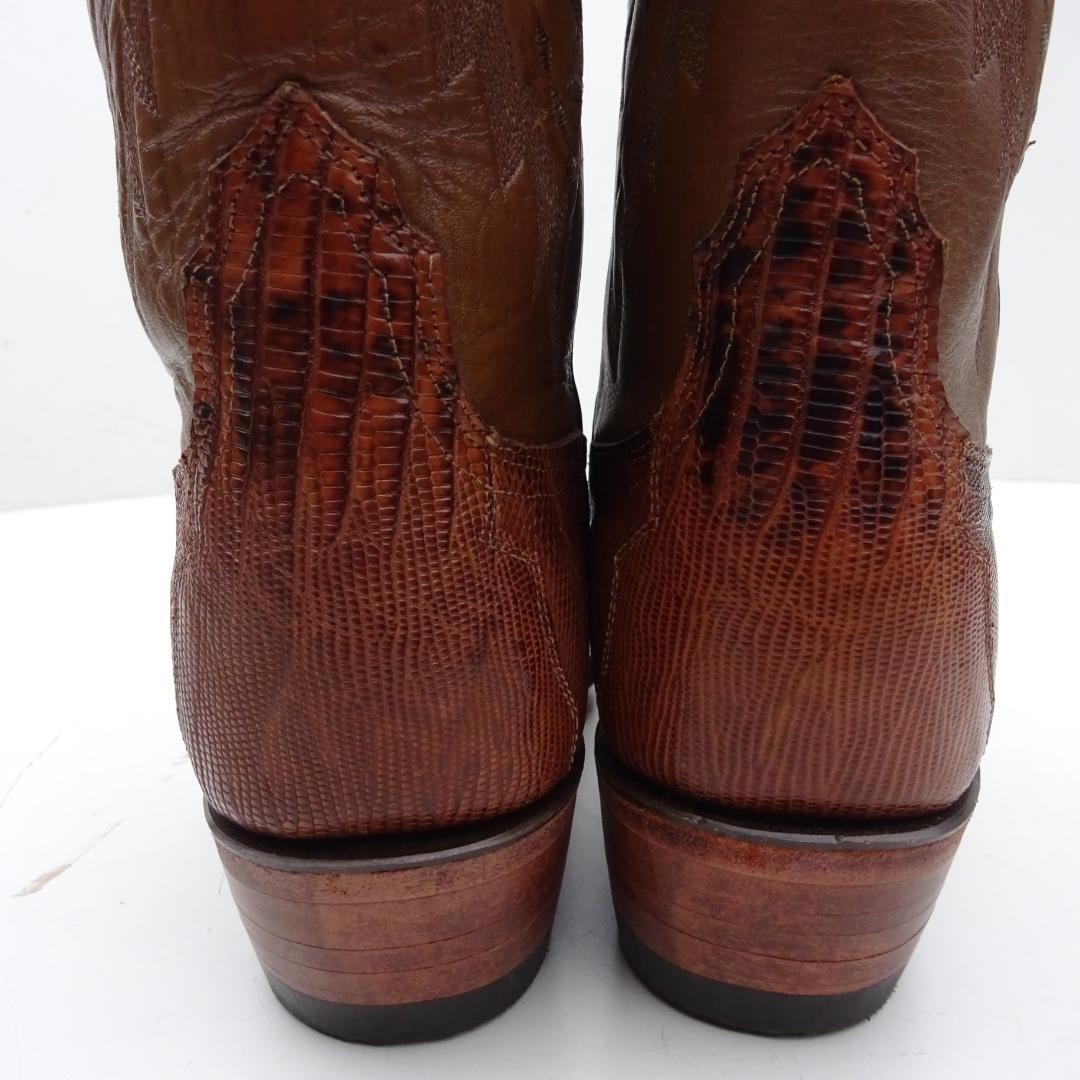 未使用ルケーシーLUCCHESE　2000リザードトカゲウエスタンブーツ9D
