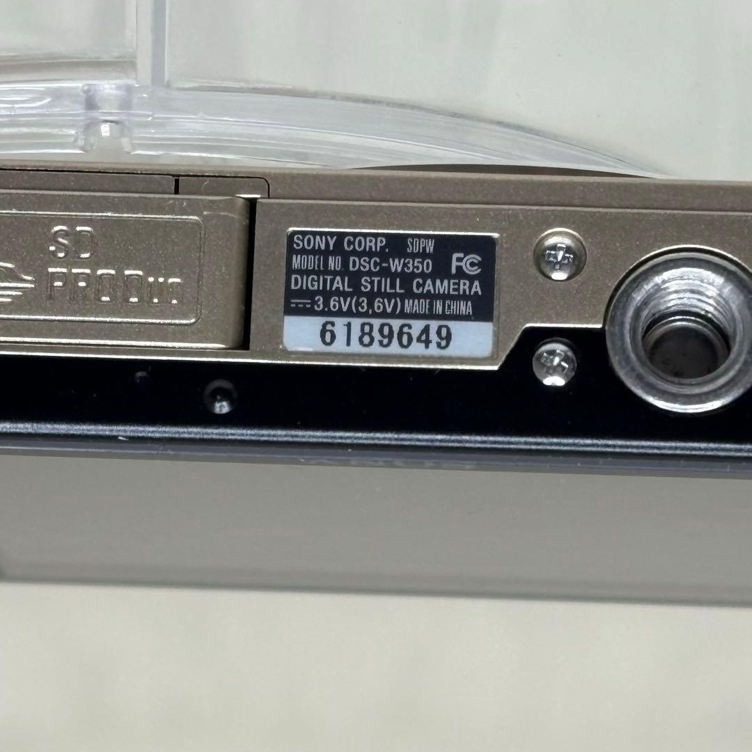 美品　SONY カメラ　DSC-W350 充電器　箱　ゴールド　コンデジ　動作品