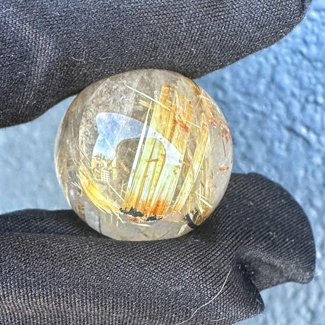 【財運・金運・事業運up❗️】レインボー☆タイチンルチル 丸玉 スフィアA1129