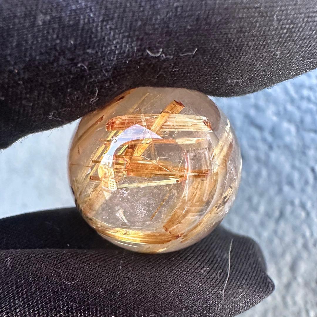 【財運・金運・事業運up❗️】レインボー☆タイチンルチル 丸玉 スフィアA1129