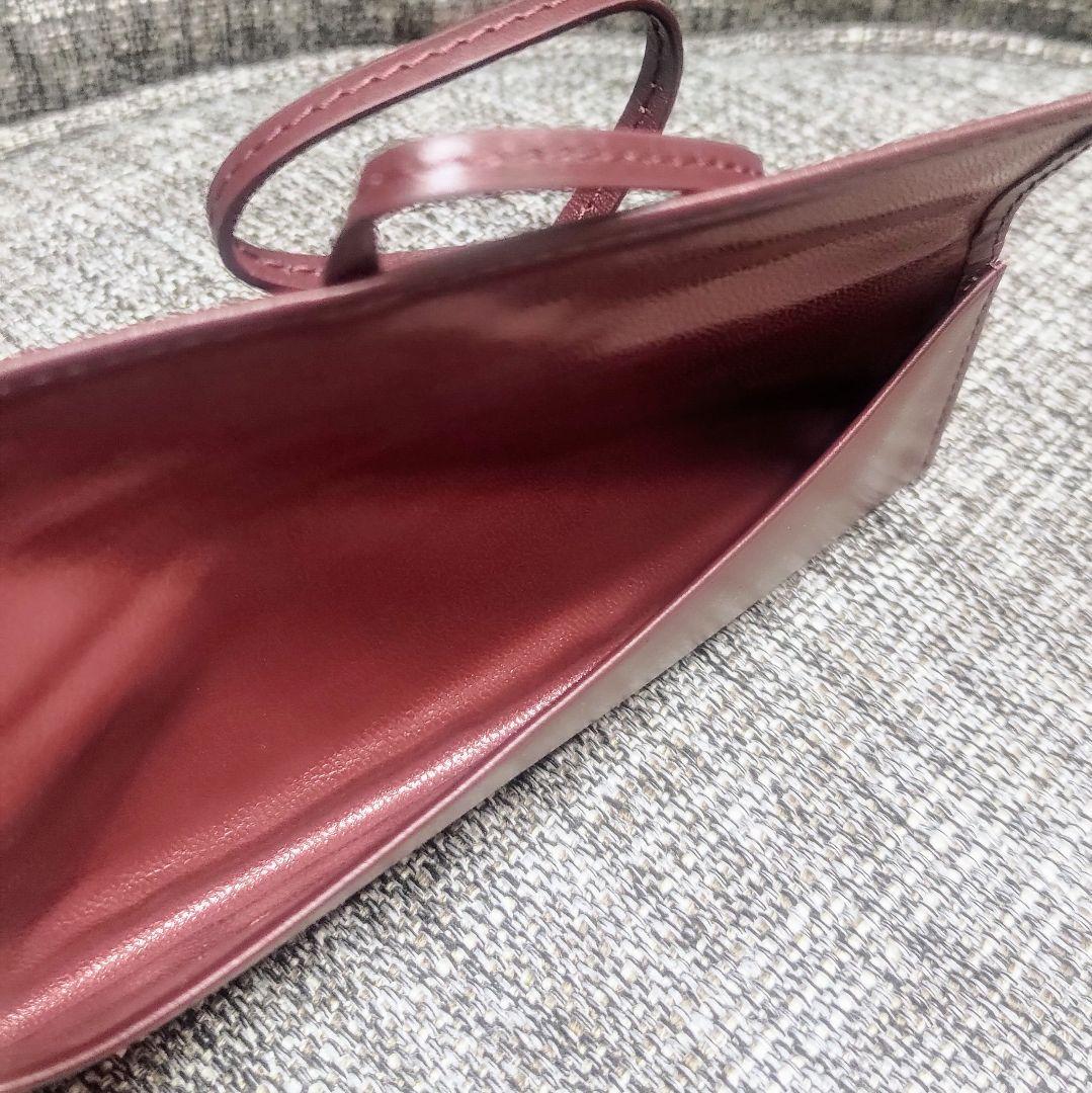 國學院大學 ロゴ入り 本革ペンケース（ボルドー）