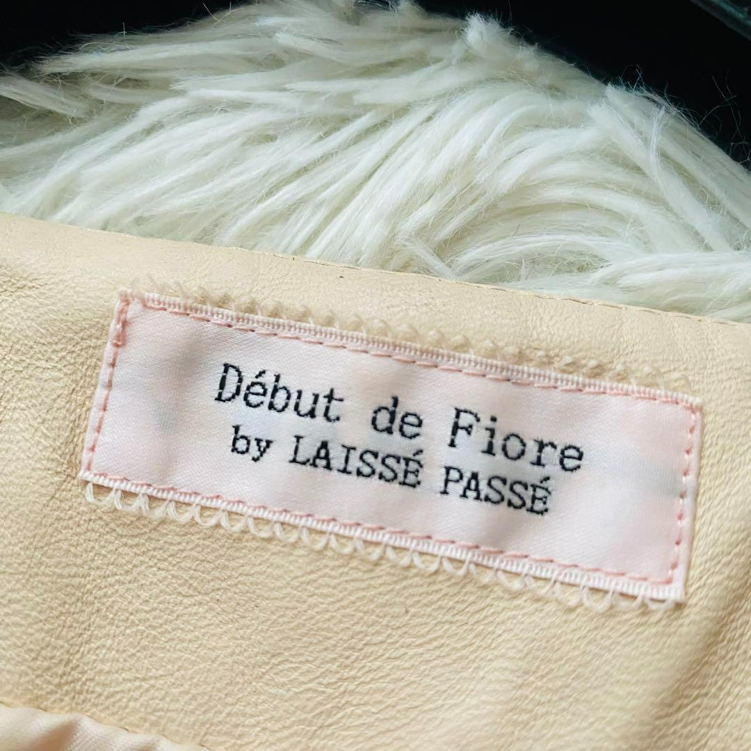 希少デザイン●最高級ラムレザー●デビュードフィオレ●ノーカラー レザージャケット