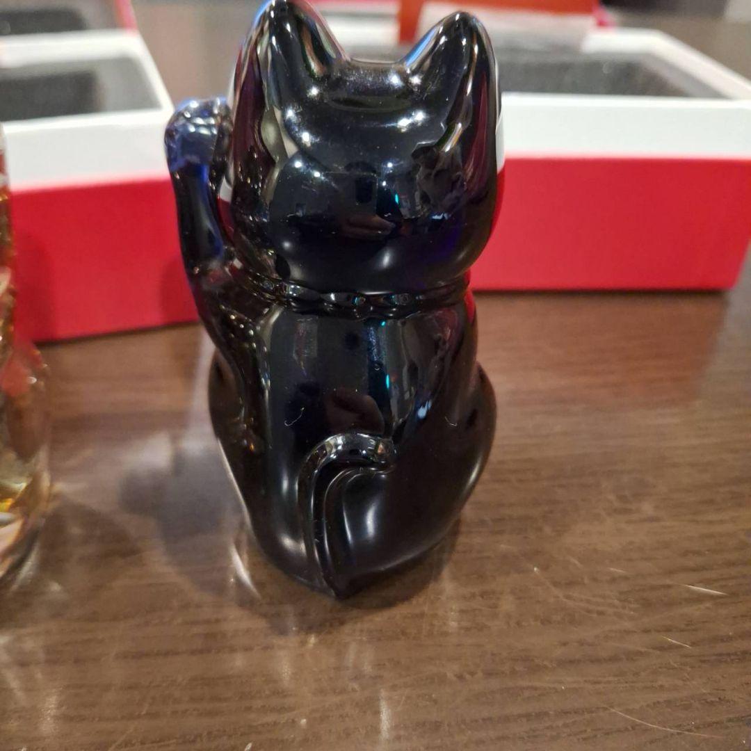 Baccarat 招き猫 セットとクリスタルロゴプレート(非売品)の計3点セット