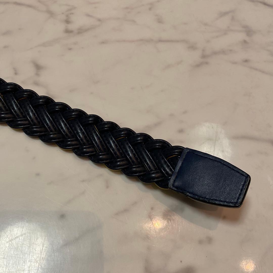 新品タグ付き　アンパスィ　ゴルフ　ベルト　メンズ　メッシュベルト　編み込み