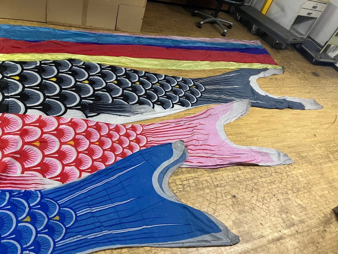 大きな鯉のぼり 4点セット　7ｍ,7ｍ,6ｍ,5ｍ