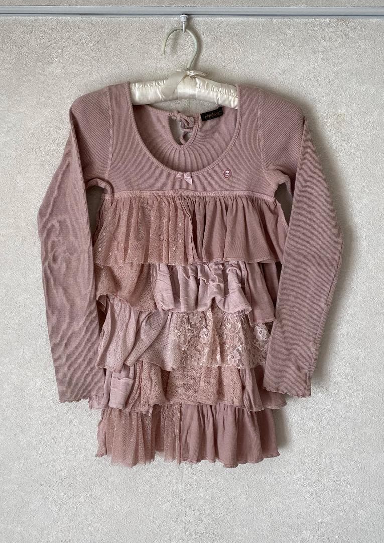 希少 HYSTERICS ピンクフリルロングTシャツ＆ミニスカート（ワンピース）