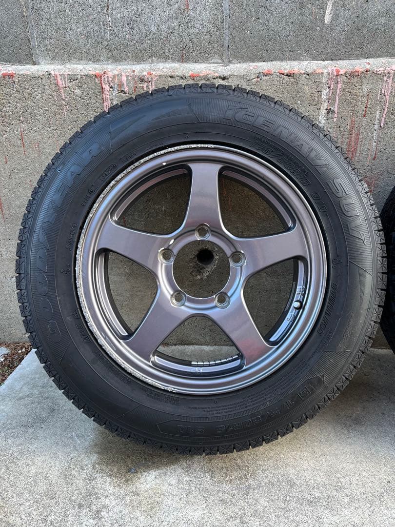 ジムニー　スタッドレスタイヤホイール4本セット　グッドイヤーアイスナビ　22年製