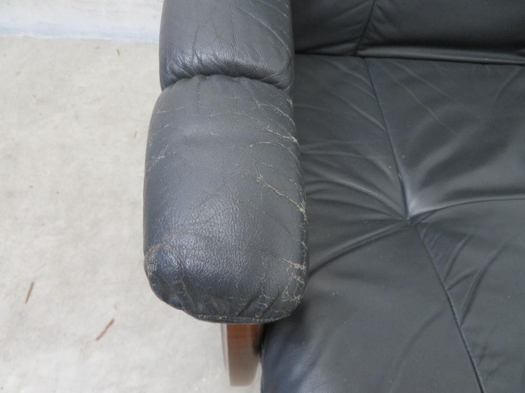 本革■冨士ファニチャ■リクライナー&オットマン■パーソナルチェア■北欧モダン■