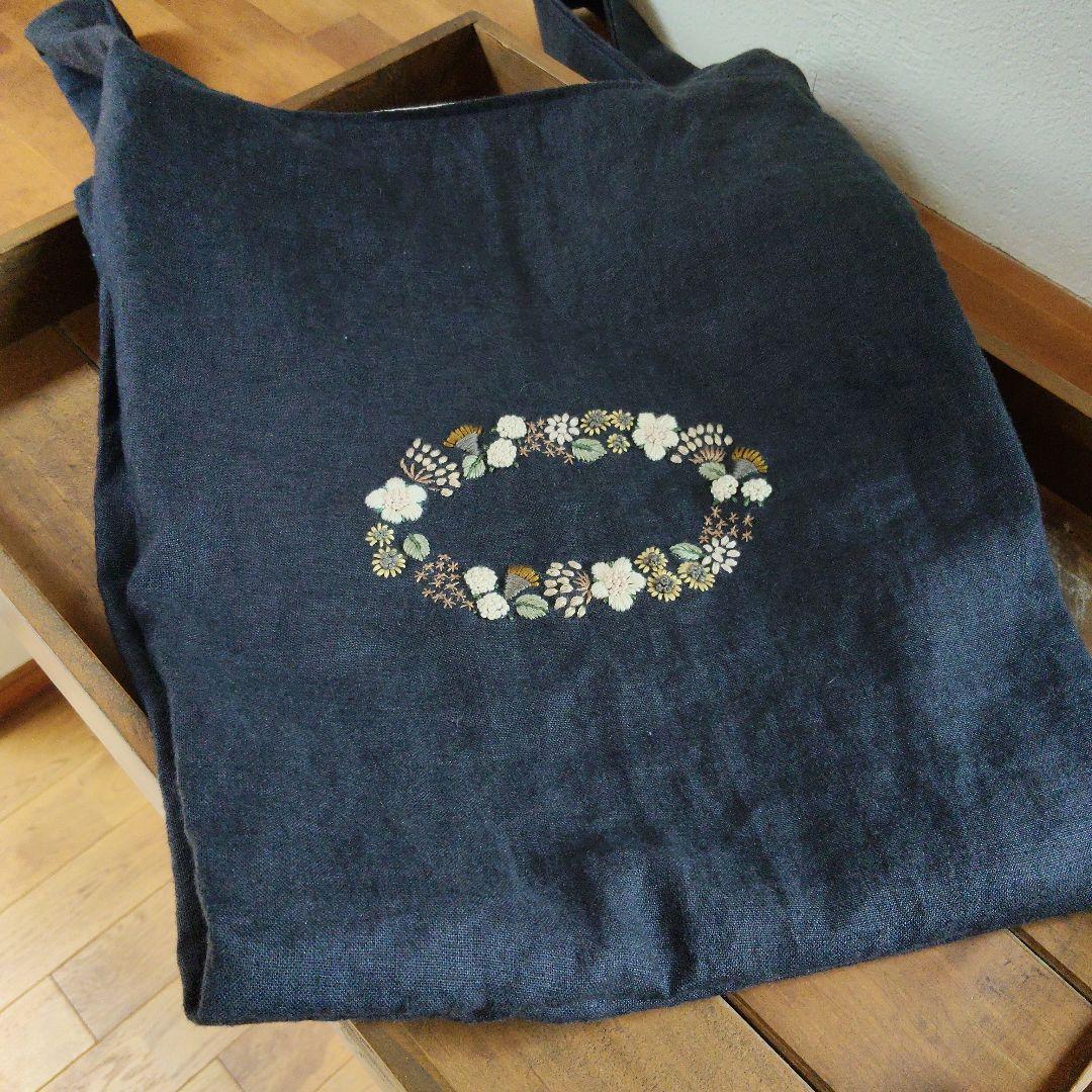 【ゆくゆく様オーダー専用ページ】リネン刺繍　エコバッグ　メガネケース