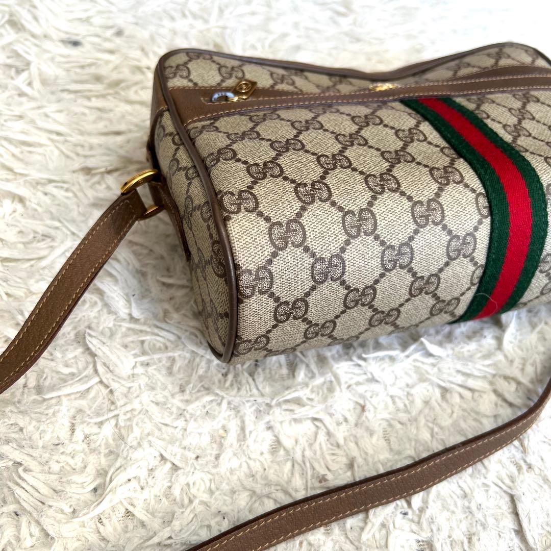 【極美品】GUCCI グッチ　ショルダーバッグ　GG柄　シェリーライン　PVC