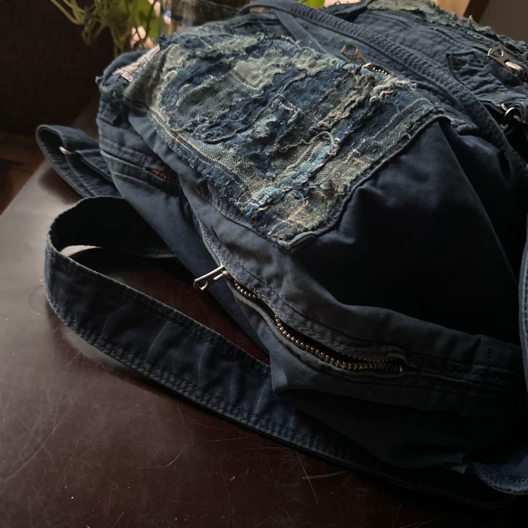 f*n様 ポーターをリメイク/藍染／襤褸