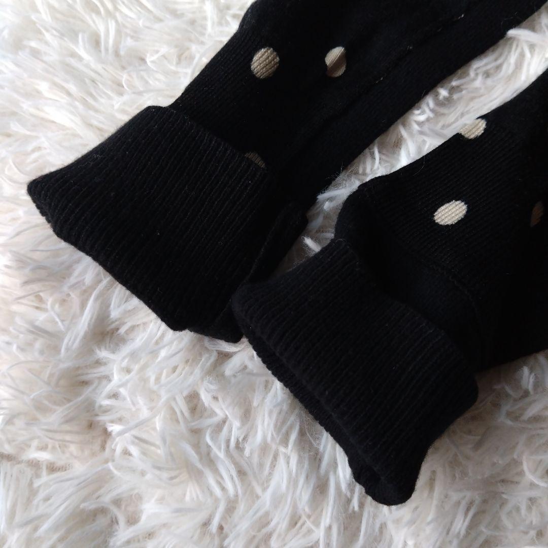 コムデギャルソン　コムコム　ドット　ブラックニットカーディガン　ペプラム切り替え