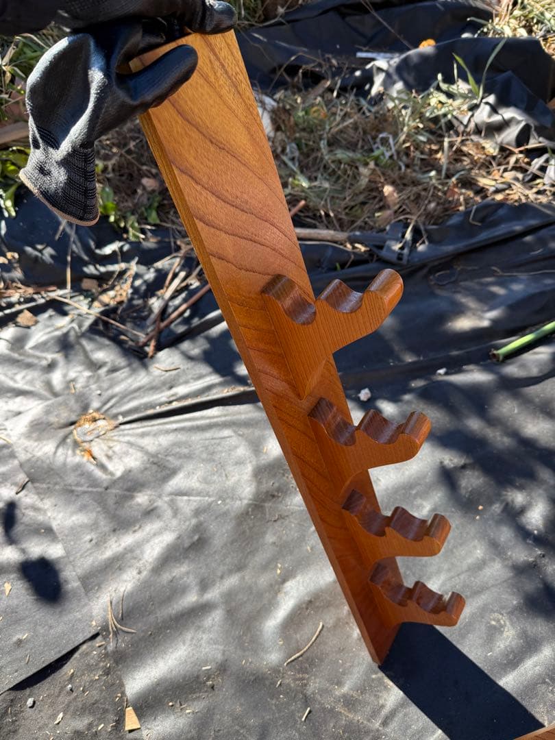 木製 壁掛けディスプレイラック 上下2枚セット 無垢材 ヴィンテージ調