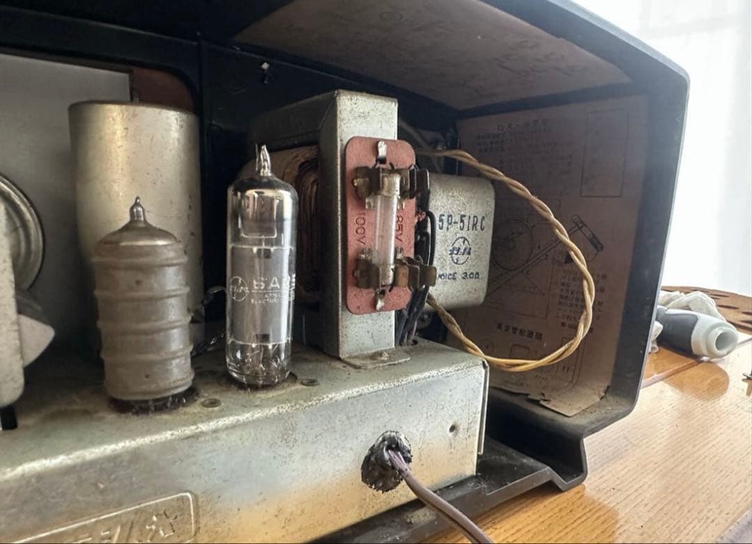 ナショナル　昭和レトロ真空管ラジオ　DX-370 ５球真空管ラジオ１９５４年発売