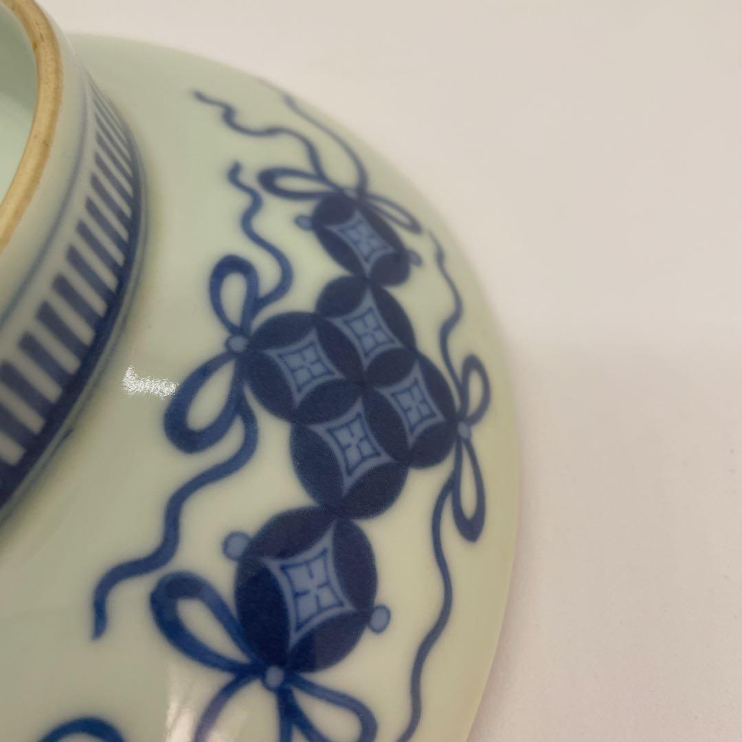 鍋島 色絵 宝尽し七寸皿 高台 櫛高台