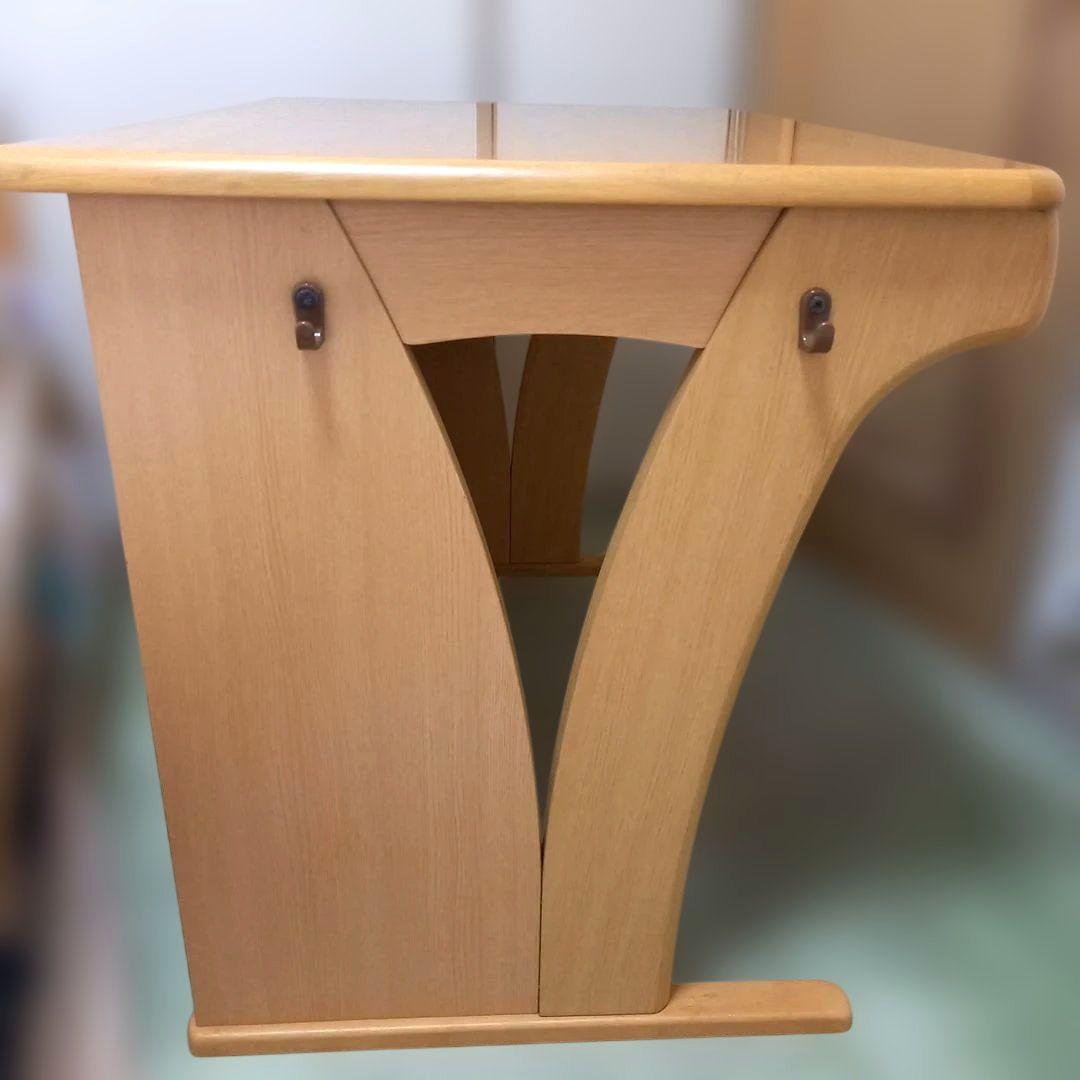 学習机　木製デスク　引き出し付き　照明付き　送料込み　ナチュラルブラウン