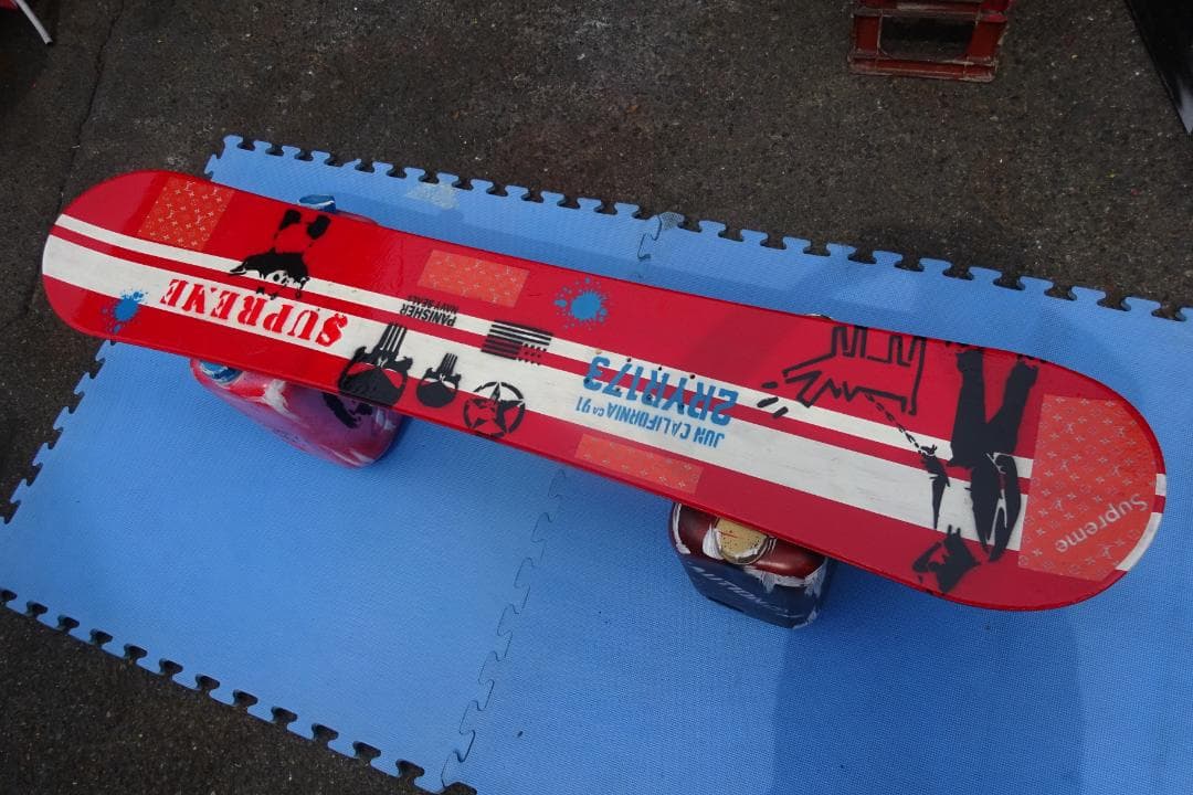 スノボーベンチ オシャレ インテリアガレージ テーブル 18Lタンク