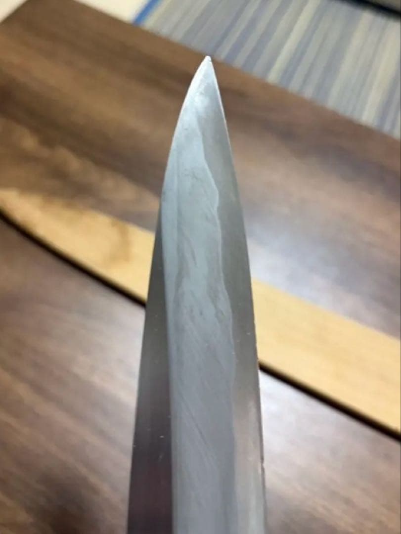 柳刃包丁　青鋼・尺一・鞘付き