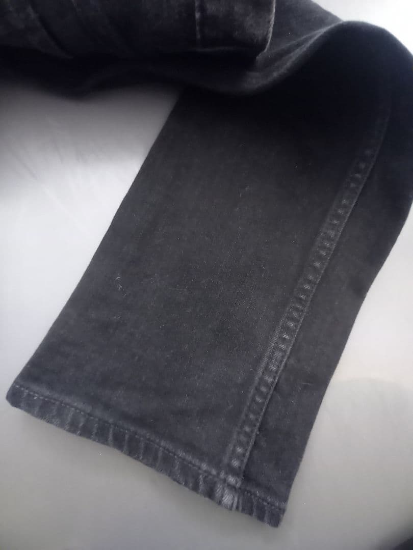 NUMBER (N)INE☆ハート涙レザーパッチ☆ブラックデニム☆スキニー☆１