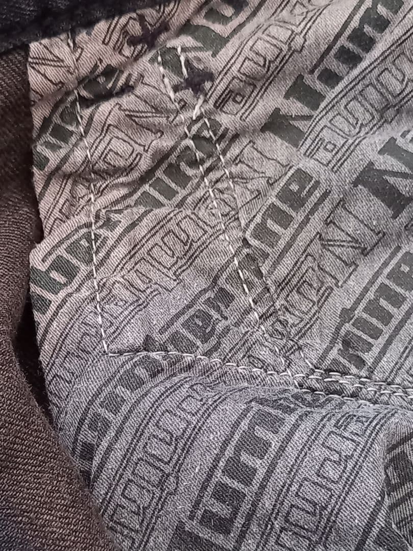 NUMBER (N)INE☆ハート涙レザーパッチ☆ブラックデニム☆スキニー☆１