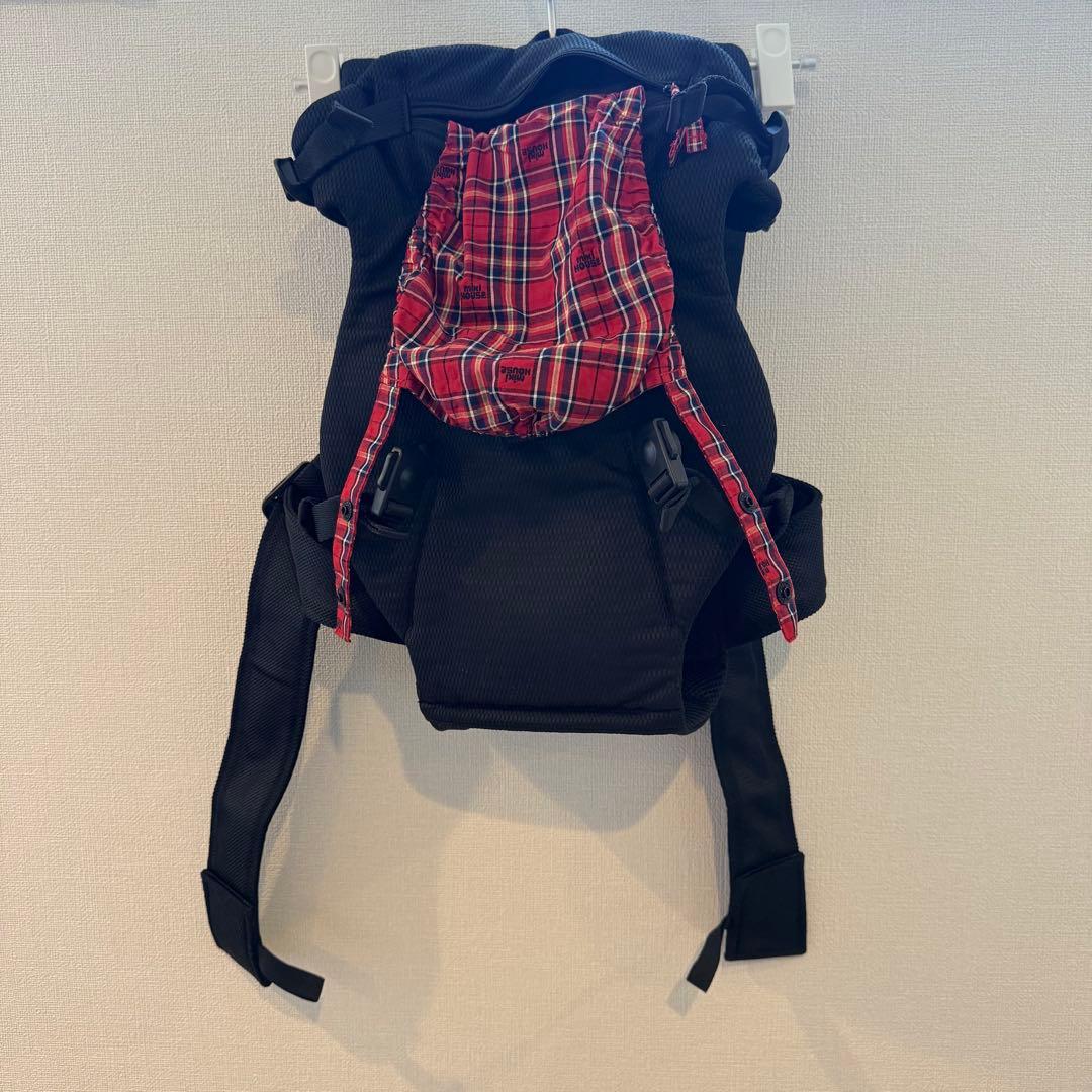 【保証書あり】miki HOUSE ファーストベビーキャリア ブラック　抱っこ紐