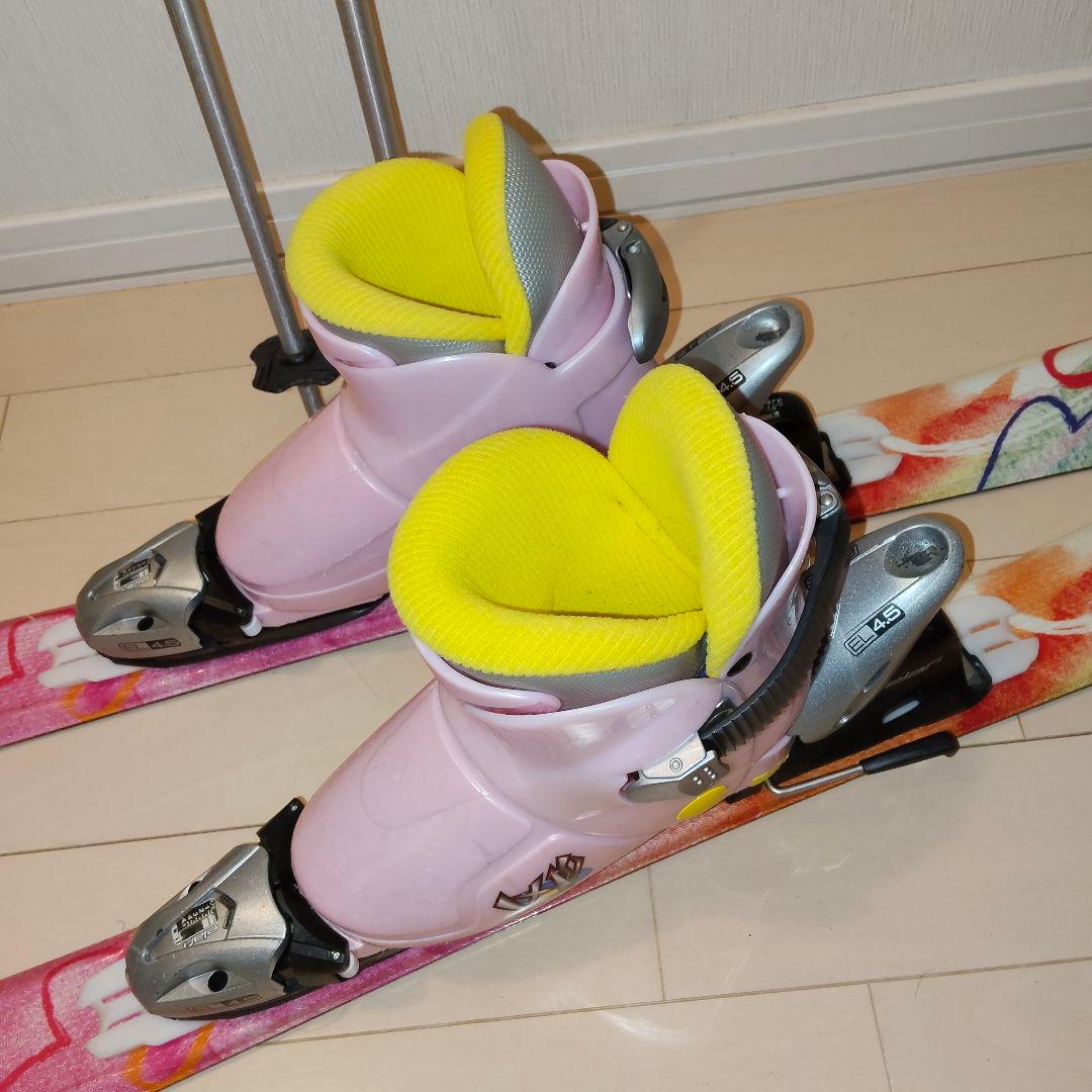 【送料込み】子ども用スキーセット　110cm　ピンク　ビンディング　ケース付