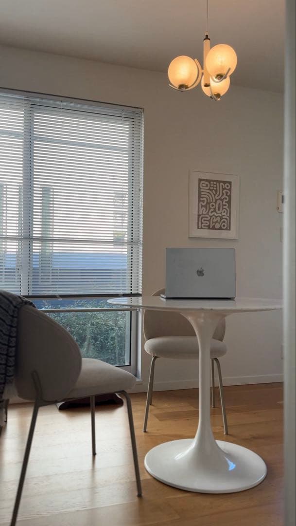 【KRN】ヴィンテージ ガラスシャンデリア 3灯