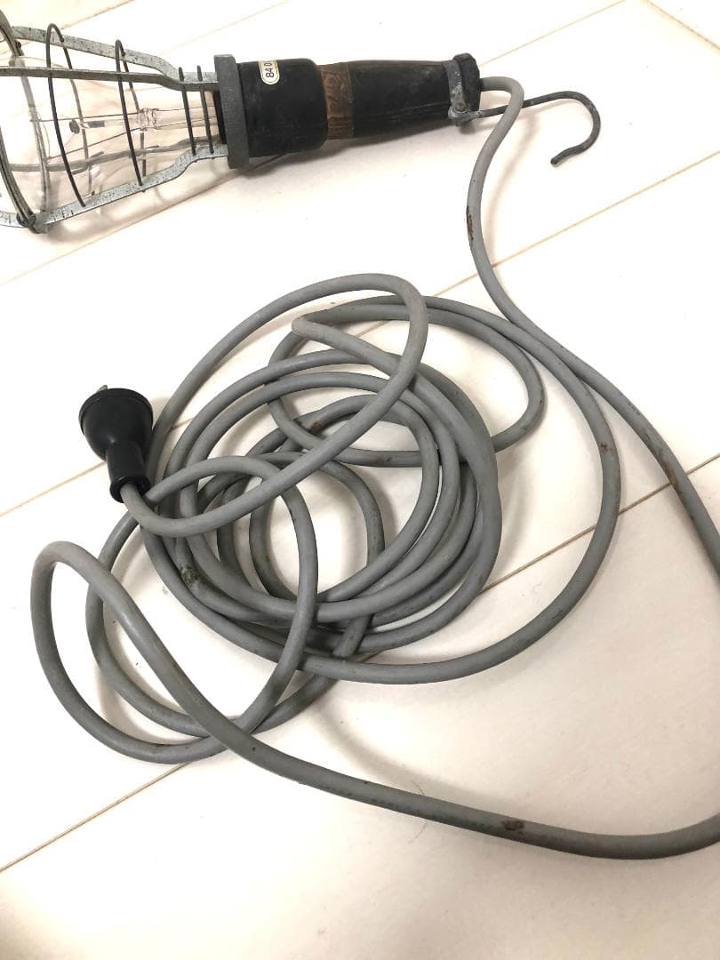 【完動品・昭和レトロ・1980年代 工業用ライト】ビンテージ ハンドランプ