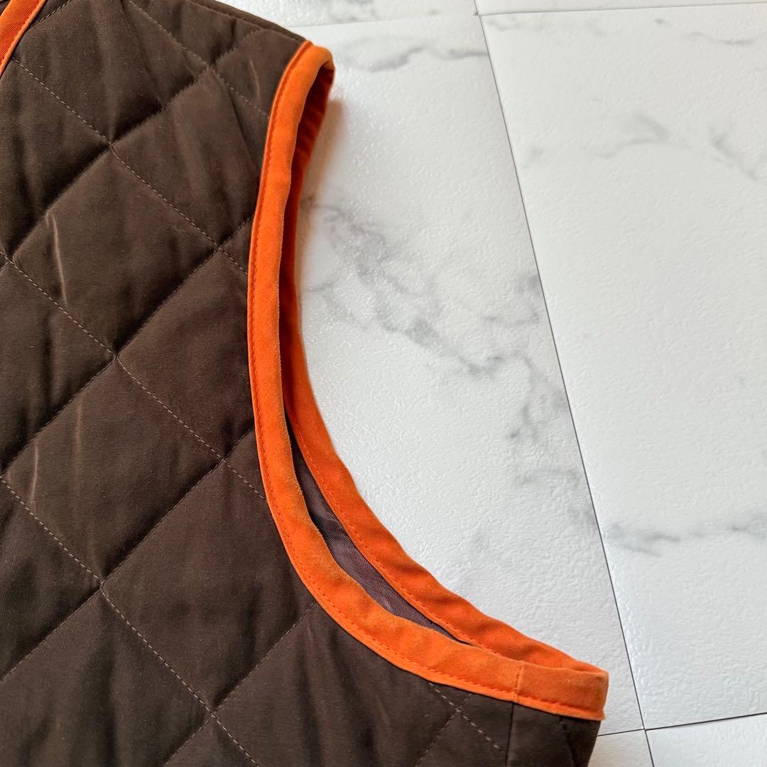 専用　HERMES ヴィンテージ キルティング ベスト ブラウン×オレンジ