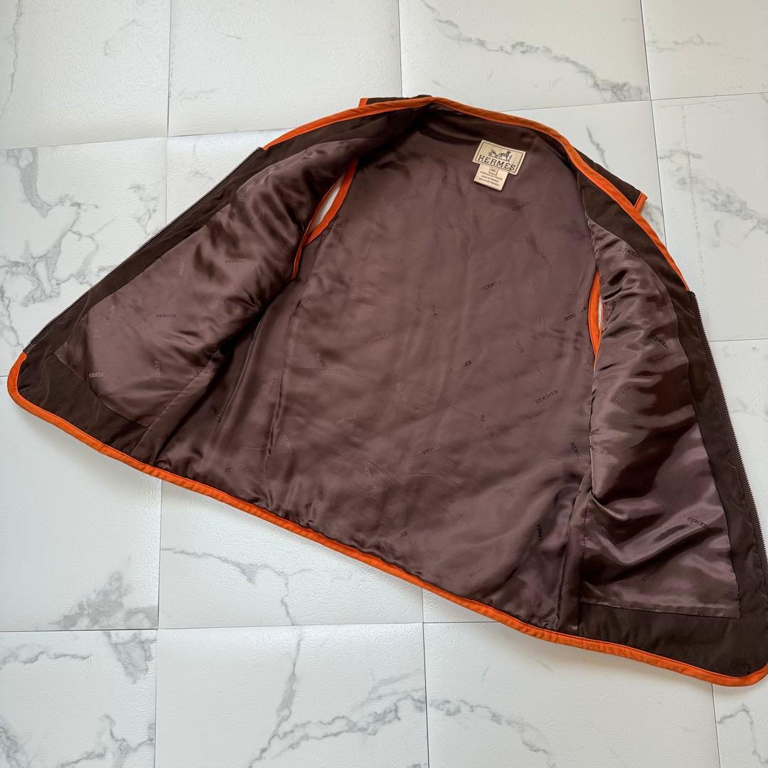 専用　HERMES ヴィンテージ キルティング ベスト ブラウン×オレンジ