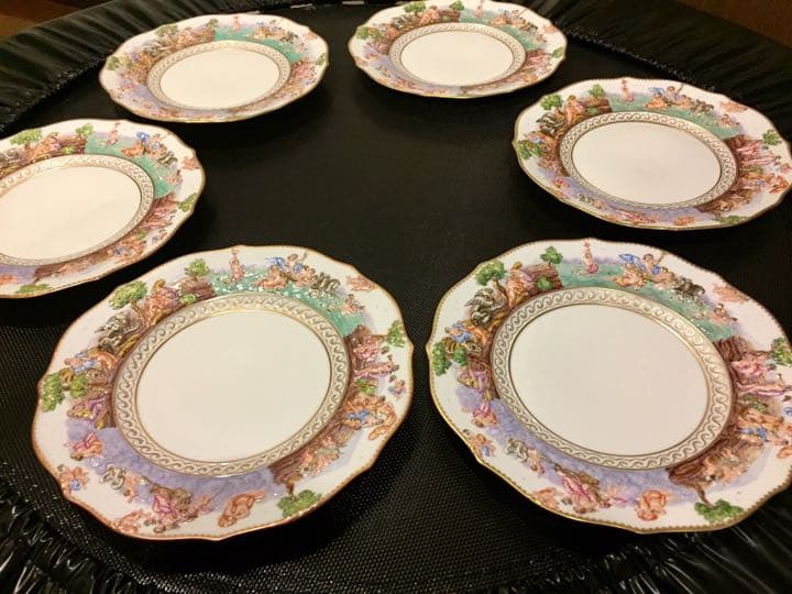 【未使用】ジノリ  最高峰カポディモンテカラー プレート 23.5cm  1枚