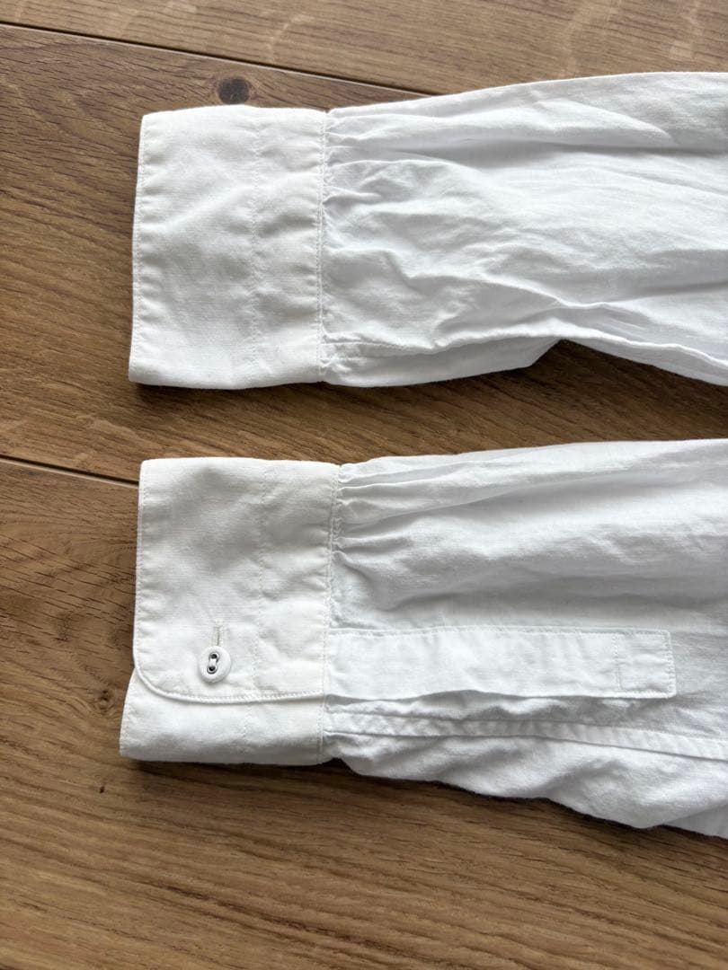 45R　45RPM　ピンタック　スタンドカラーシャツ　コットンシャツ