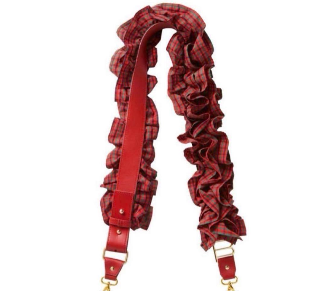 familiar Bibiy. フリルチェックストラップ