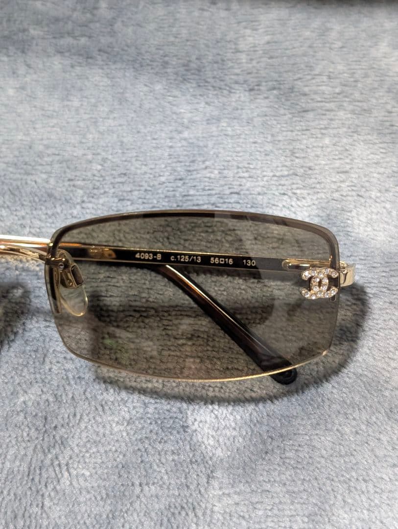 シャネル CHANEL ココマーク サングラス ラインストーン 4093-B