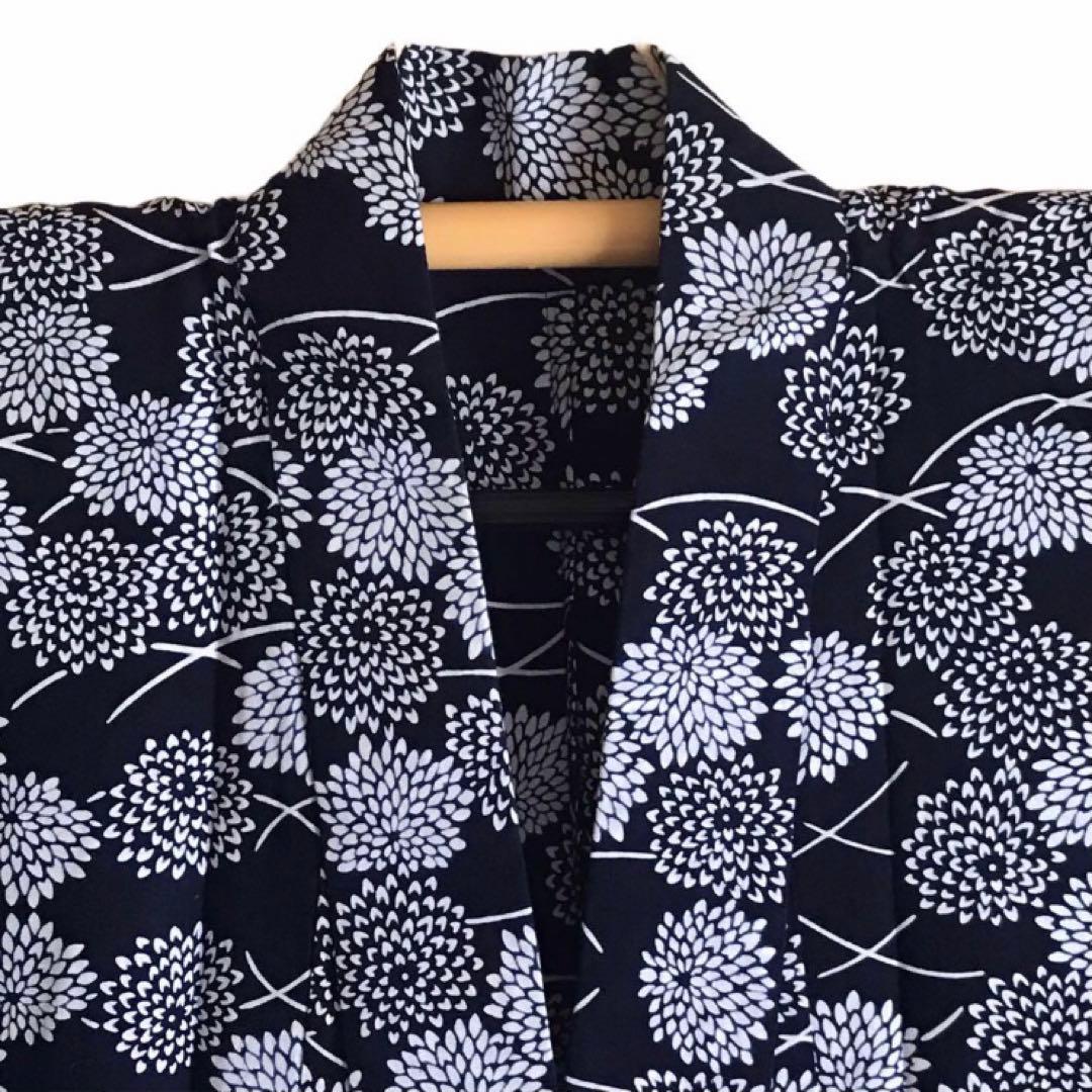 ご提案価格にてご案内です　浴衣 本染め 大菊 露芝 レトロモダン 高級浴衣 木綿