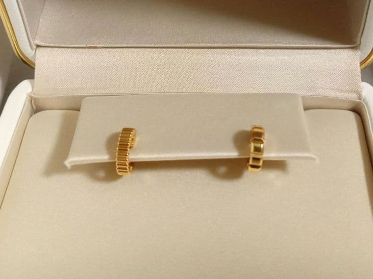 BOUCHERON キャトル グログラン クルドパリ ピアス 2点セット