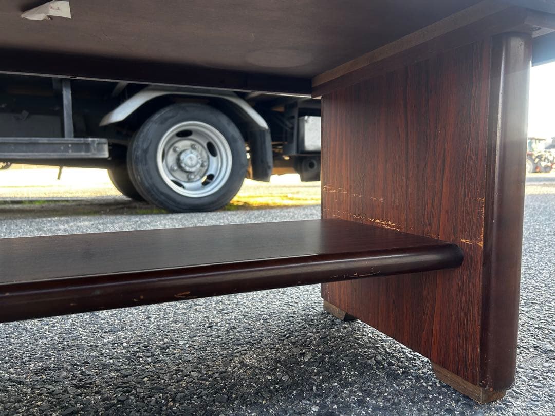 カリモク木製大理石調センターテーブル