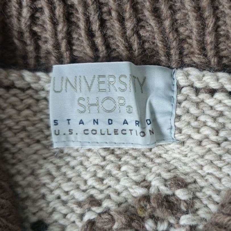 【希少デザイン】THE HUNT カモｘエルク柄カウチンニット メンズL✨