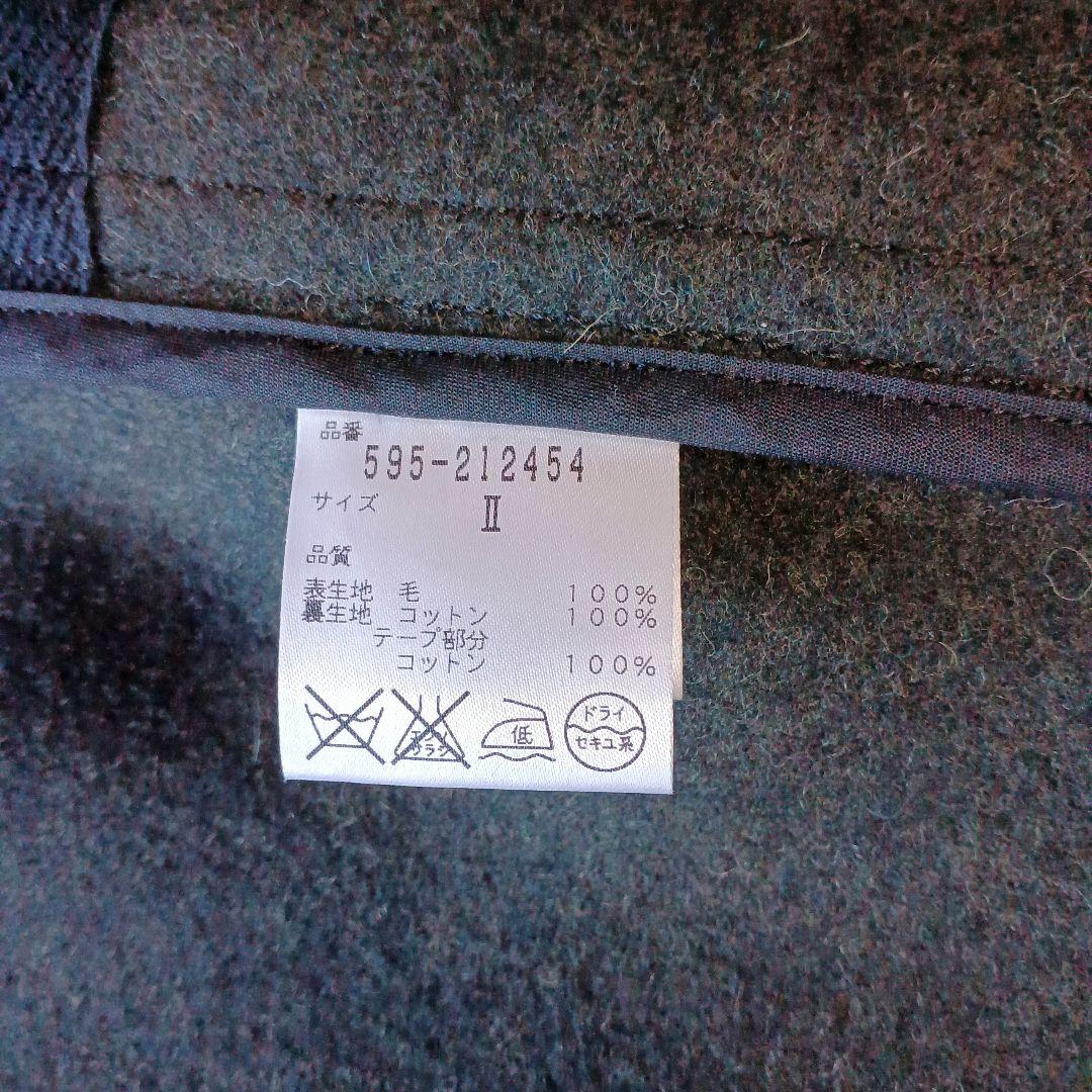 美品☆MHL. ショートコート ウール 丸襟 チャコールグレー M