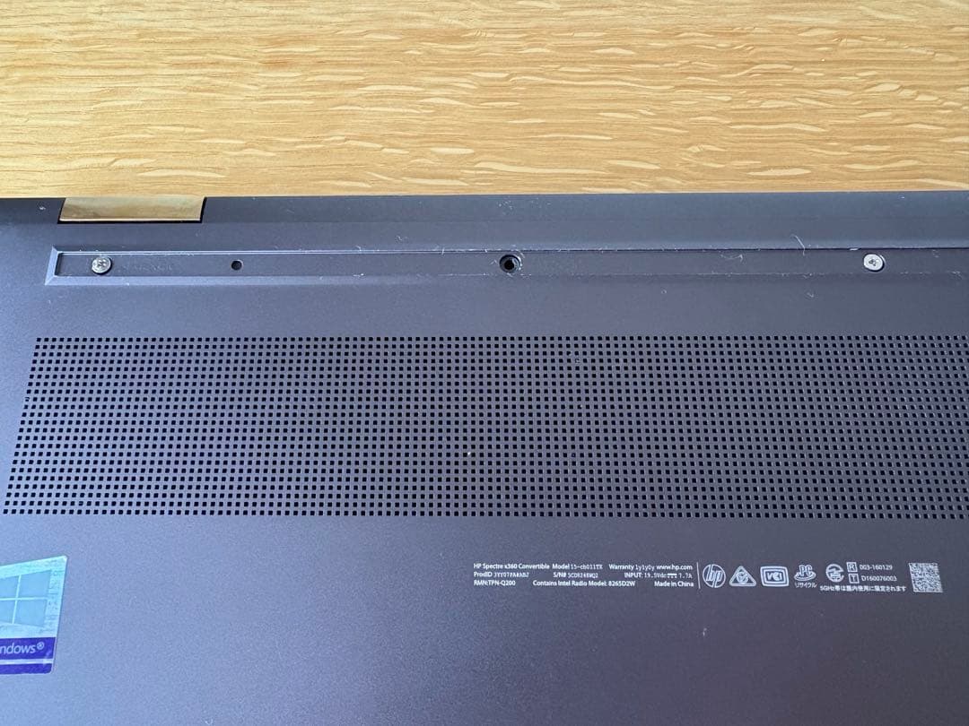 Windowsノート本体 HP Spectre x360 Convertible 15-ch0117TX